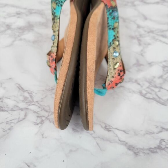 Vionic Lucia Thong Sandals Women's Size 9 Colorful Snakeskin Print - Picture 7 of 7